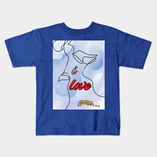 love frame Kids T-Shirt by Sailakshmi Arts